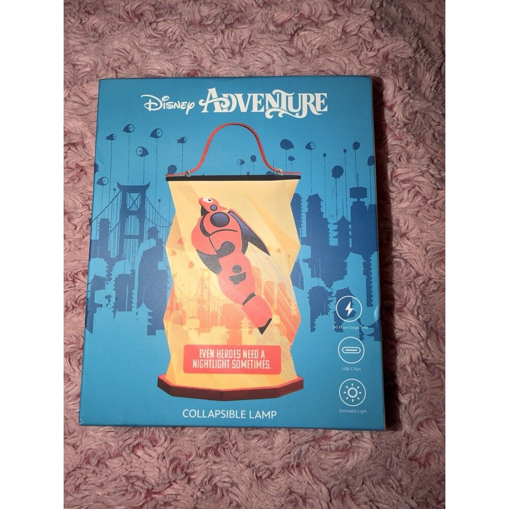 Disney Adventure Baymax Collapsible LED Lamp Night Light Lantern NIB